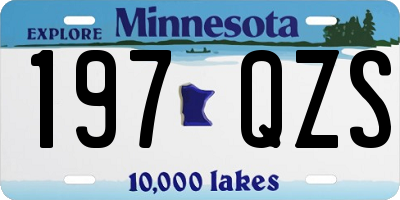 MN license plate 197QZS
