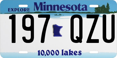 MN license plate 197QZU