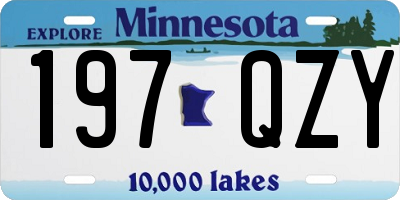 MN license plate 197QZY