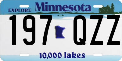 MN license plate 197QZZ