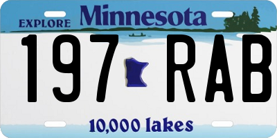 MN license plate 197RAB