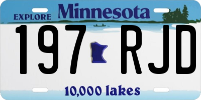 MN license plate 197RJD