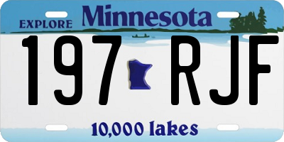 MN license plate 197RJF