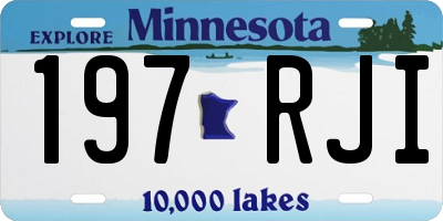MN license plate 197RJI