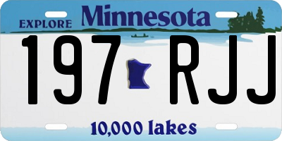 MN license plate 197RJJ