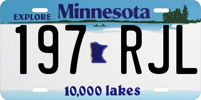 MN license plate 197RJL