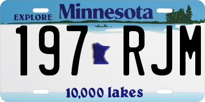MN license plate 197RJM