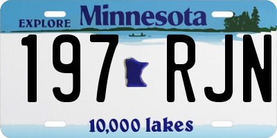MN license plate 197RJN