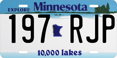 MN license plate 197RJP