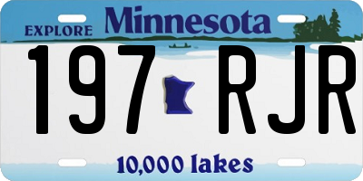 MN license plate 197RJR