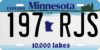 MN license plate 197RJS