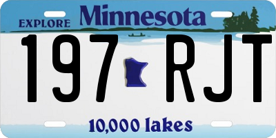 MN license plate 197RJT