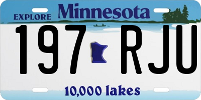 MN license plate 197RJU