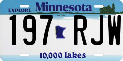 MN license plate 197RJW