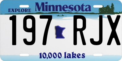 MN license plate 197RJX
