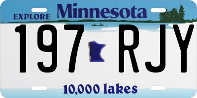 MN license plate 197RJY