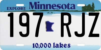 MN license plate 197RJZ