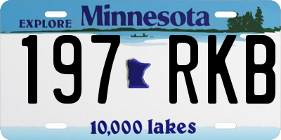 MN license plate 197RKB