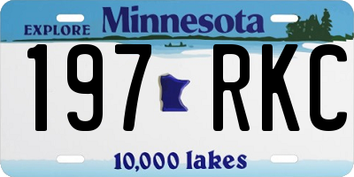 MN license plate 197RKC