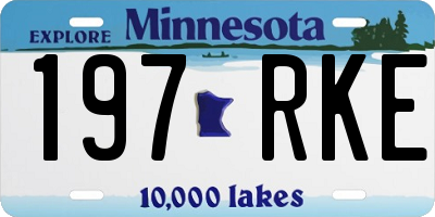MN license plate 197RKE