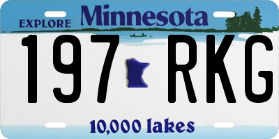 MN license plate 197RKG