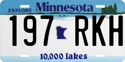 MN license plate 197RKH