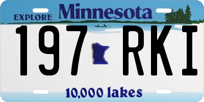 MN license plate 197RKI