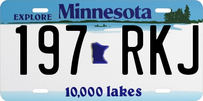MN license plate 197RKJ