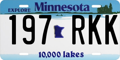 MN license plate 197RKK