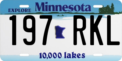 MN license plate 197RKL