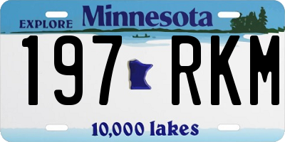 MN license plate 197RKM