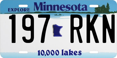 MN license plate 197RKN