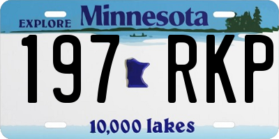 MN license plate 197RKP