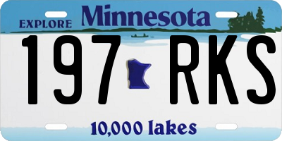 MN license plate 197RKS