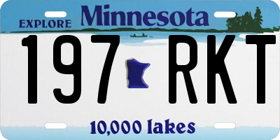 MN license plate 197RKT
