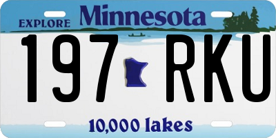 MN license plate 197RKU