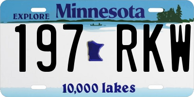 MN license plate 197RKW