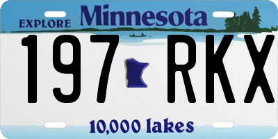 MN license plate 197RKX