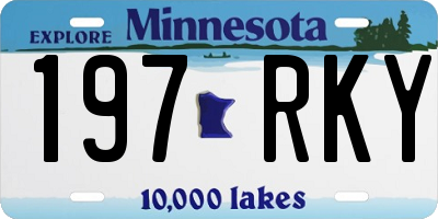 MN license plate 197RKY
