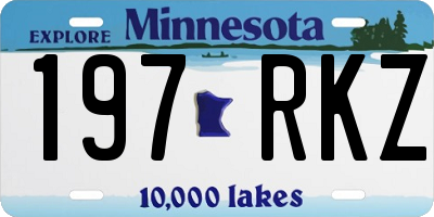 MN license plate 197RKZ