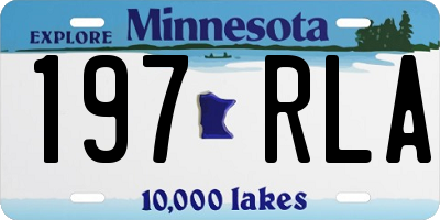 MN license plate 197RLA
