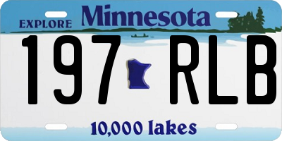 MN license plate 197RLB