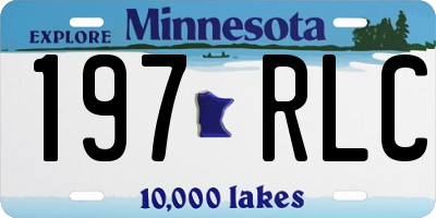 MN license plate 197RLC