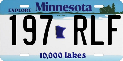 MN license plate 197RLF