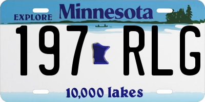 MN license plate 197RLG