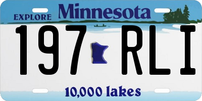 MN license plate 197RLI