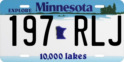 MN license plate 197RLJ