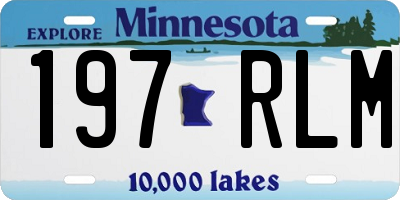 MN license plate 197RLM