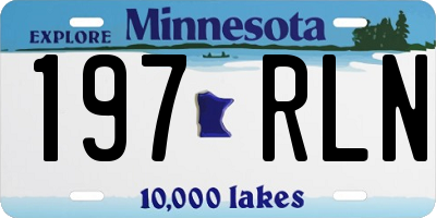 MN license plate 197RLN