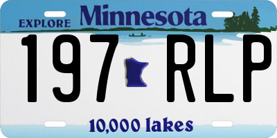 MN license plate 197RLP
